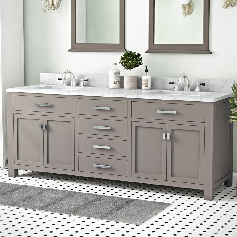Andover Mills™ 72" Double Bathroom Vanity Set & Reviews